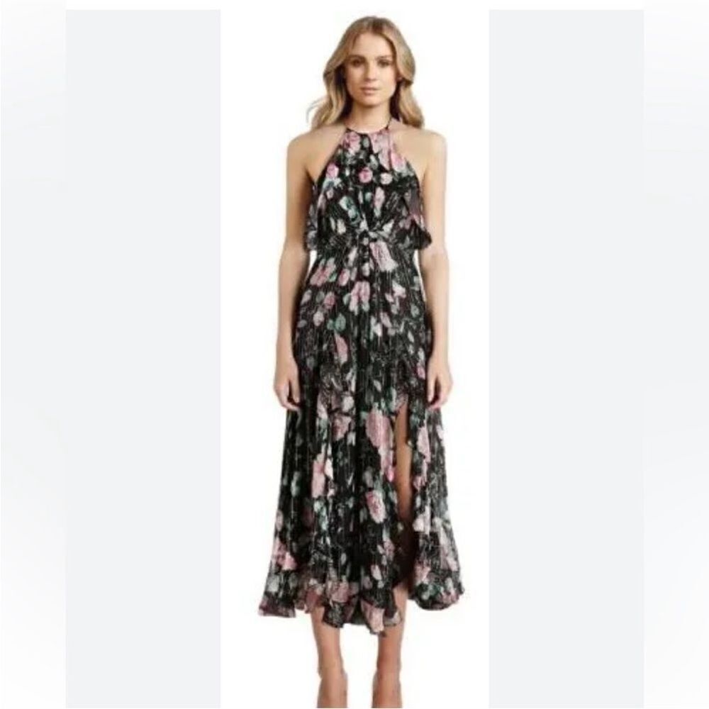 Zimmermann 100% silk Floral Halter Neck Dress, XS